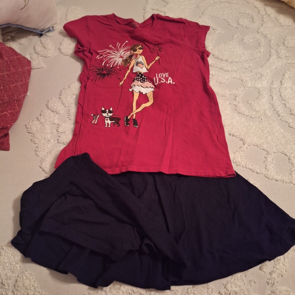 Breathable All Cotton Set T-Shirt & Skort